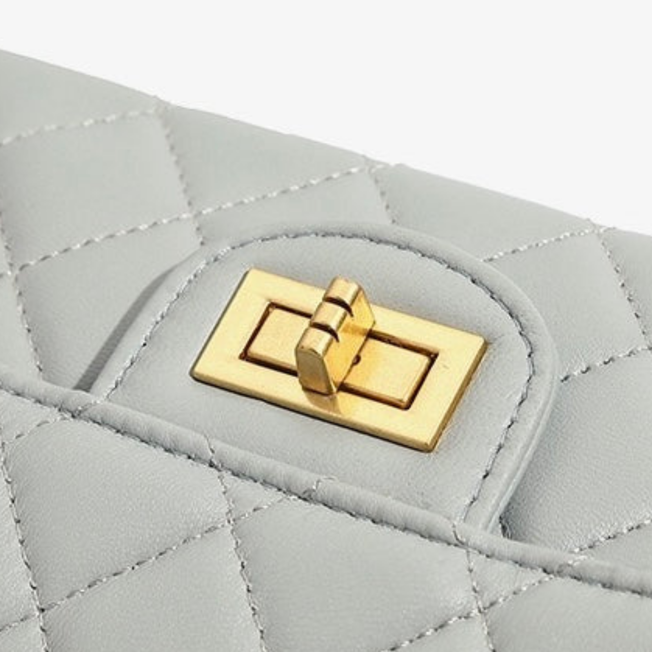 Olythéa Genuine Leather Quilted Chain Shoulder Crossbody Bag