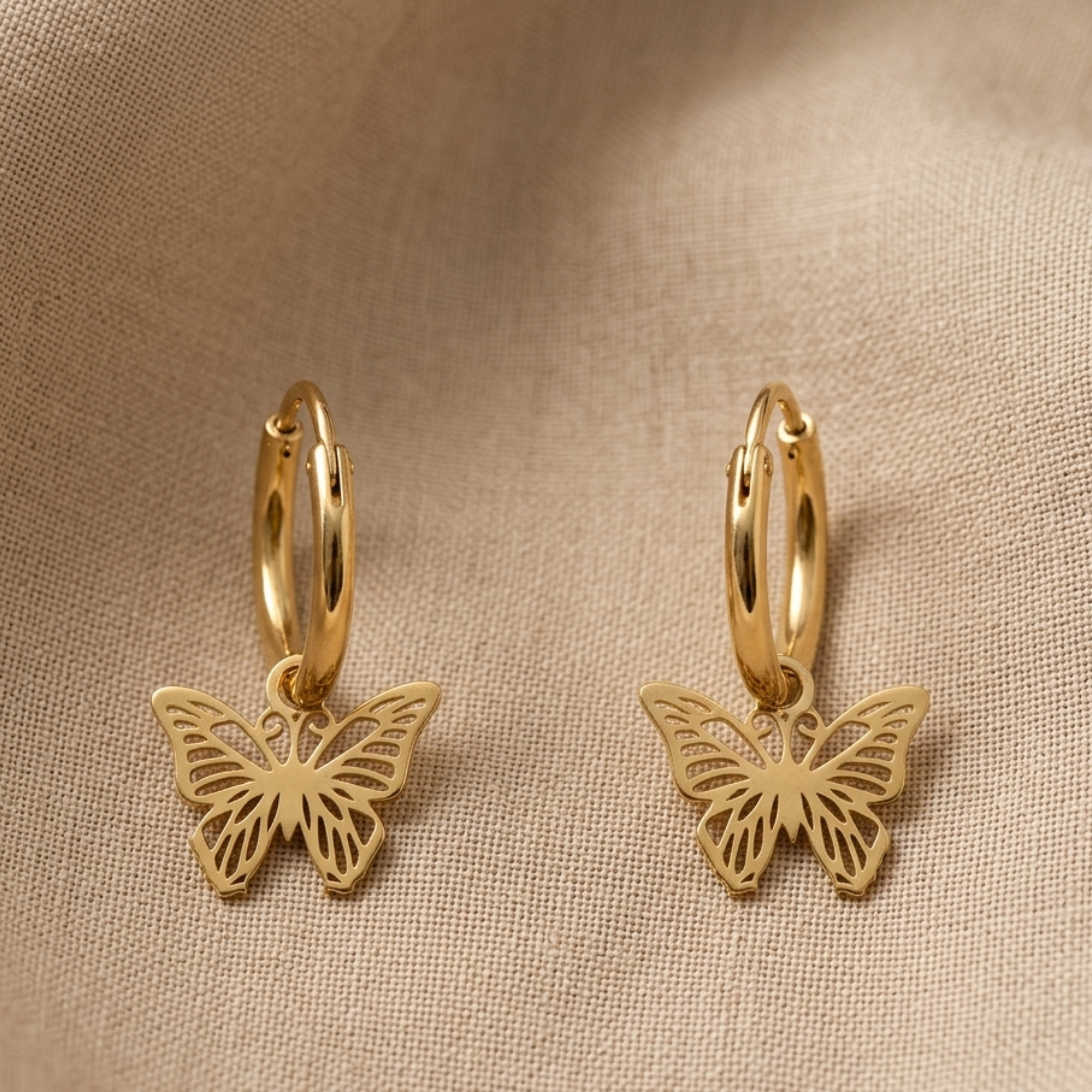 Elysia Butterfly Hoop Earrings