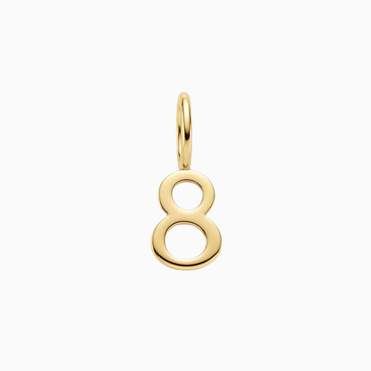Charms - Gold Number 8 Pendant