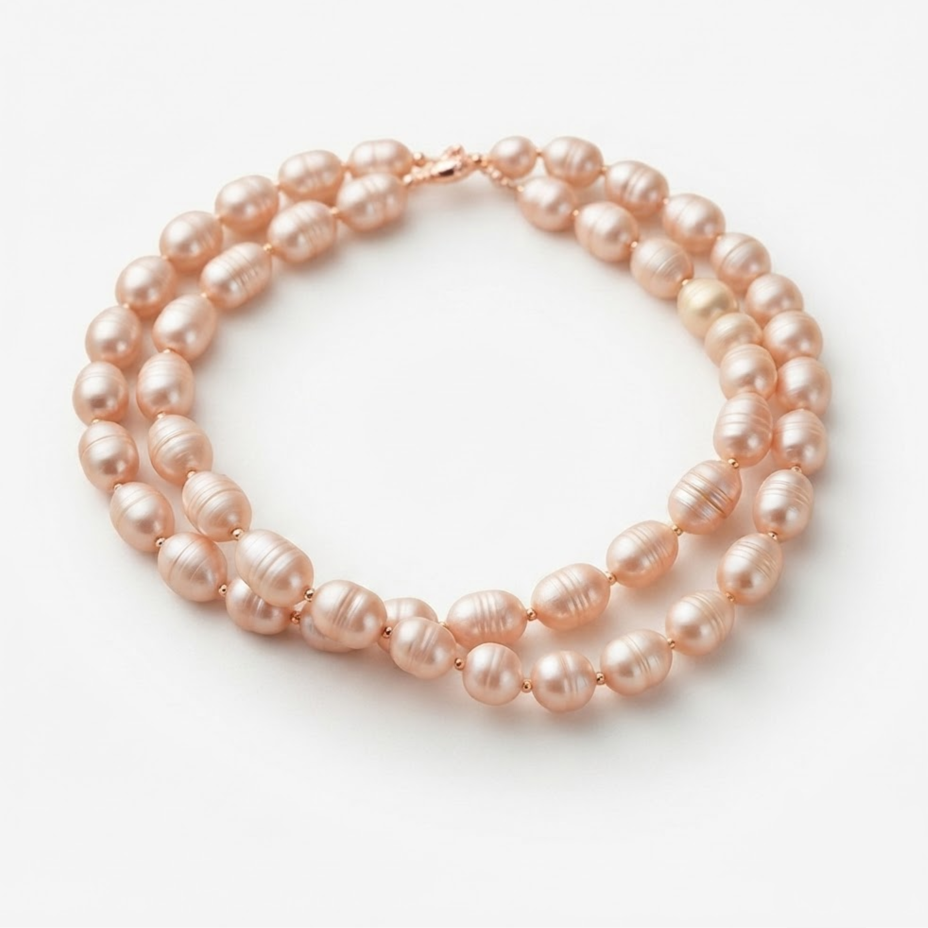 Collier de perles naturelles Rosélia en or rose de la mer du Sud