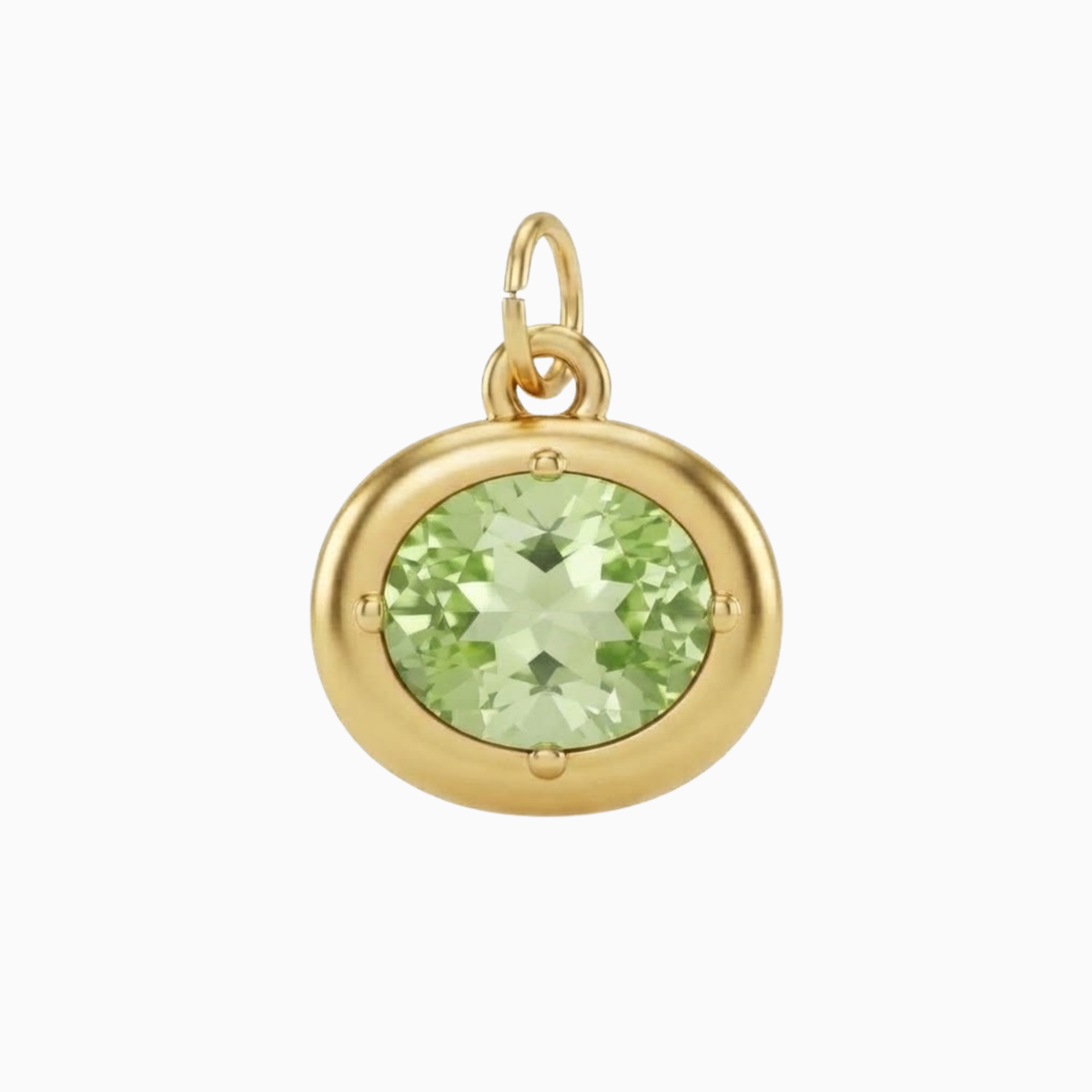 Charms - August Oval Cut Birthstone Pendant
