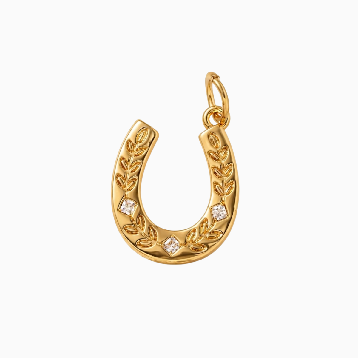 Charms - Gold Divine Blessing Horseshoe Pendant