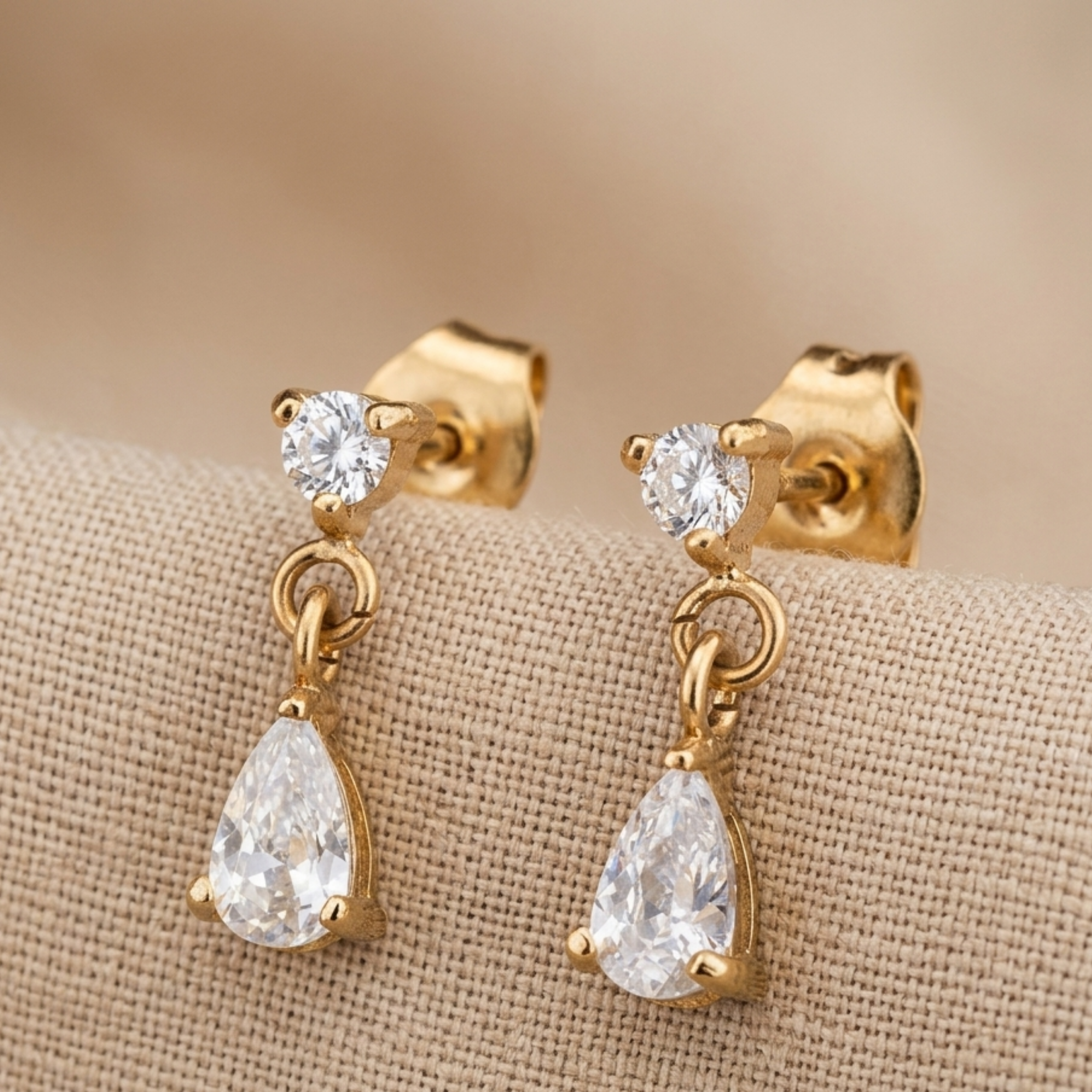Aurielle Golden Dewdrop Earrings