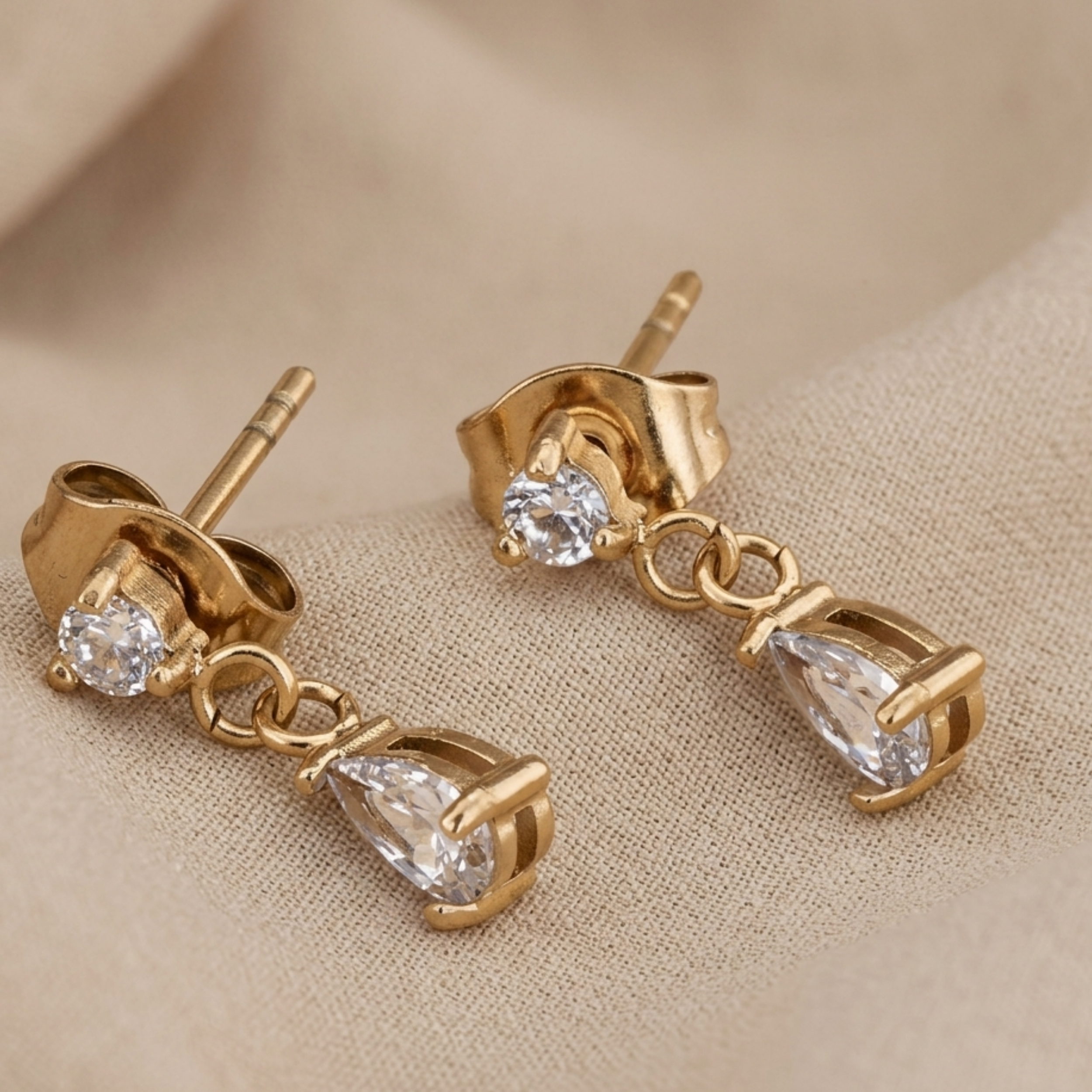 Aurielle Golden Dewdrop Earrings