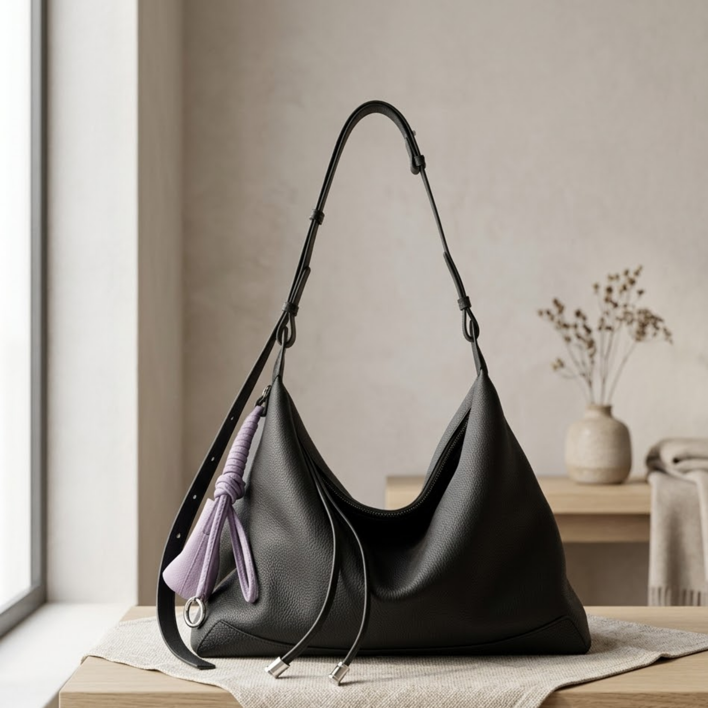 Angela Genuine Leather Minimalist Tote Dumpling Bag Shop Handbag