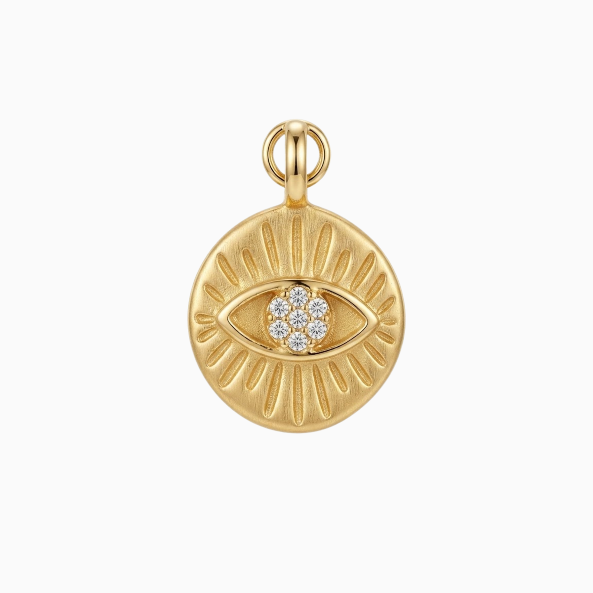 Charms - Gold Evil Eye Pendant