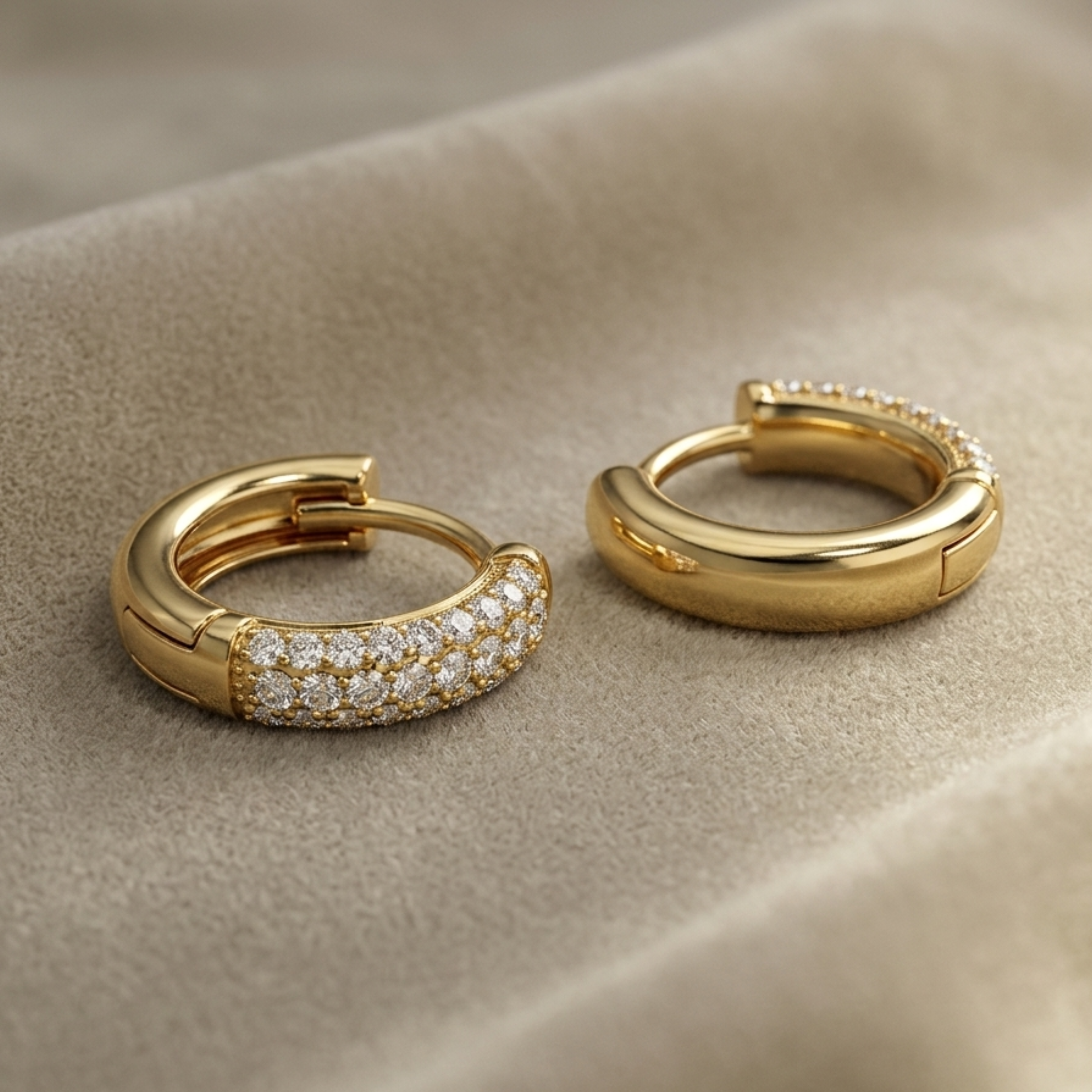 Eloria Diamond Huggie Hoop Earrings