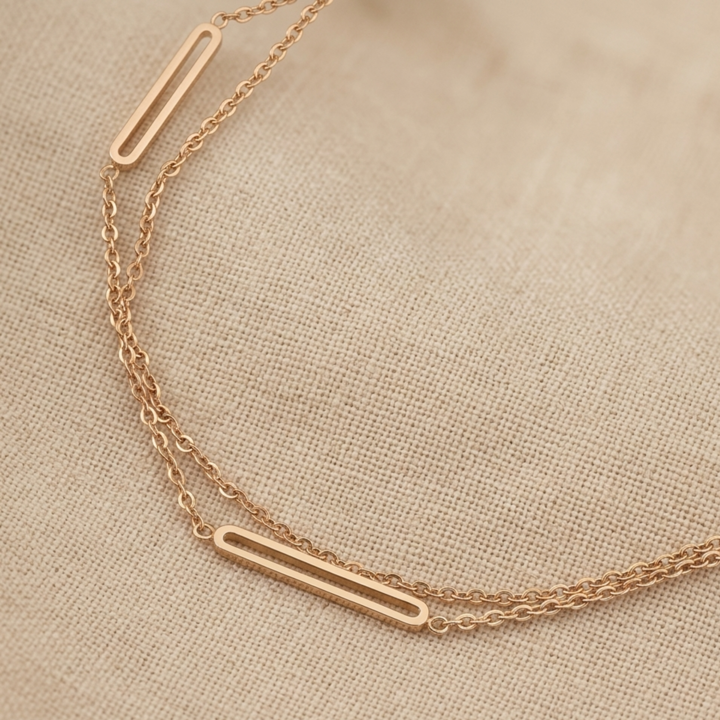 Arlisse Twin Chain Bar Bracelet