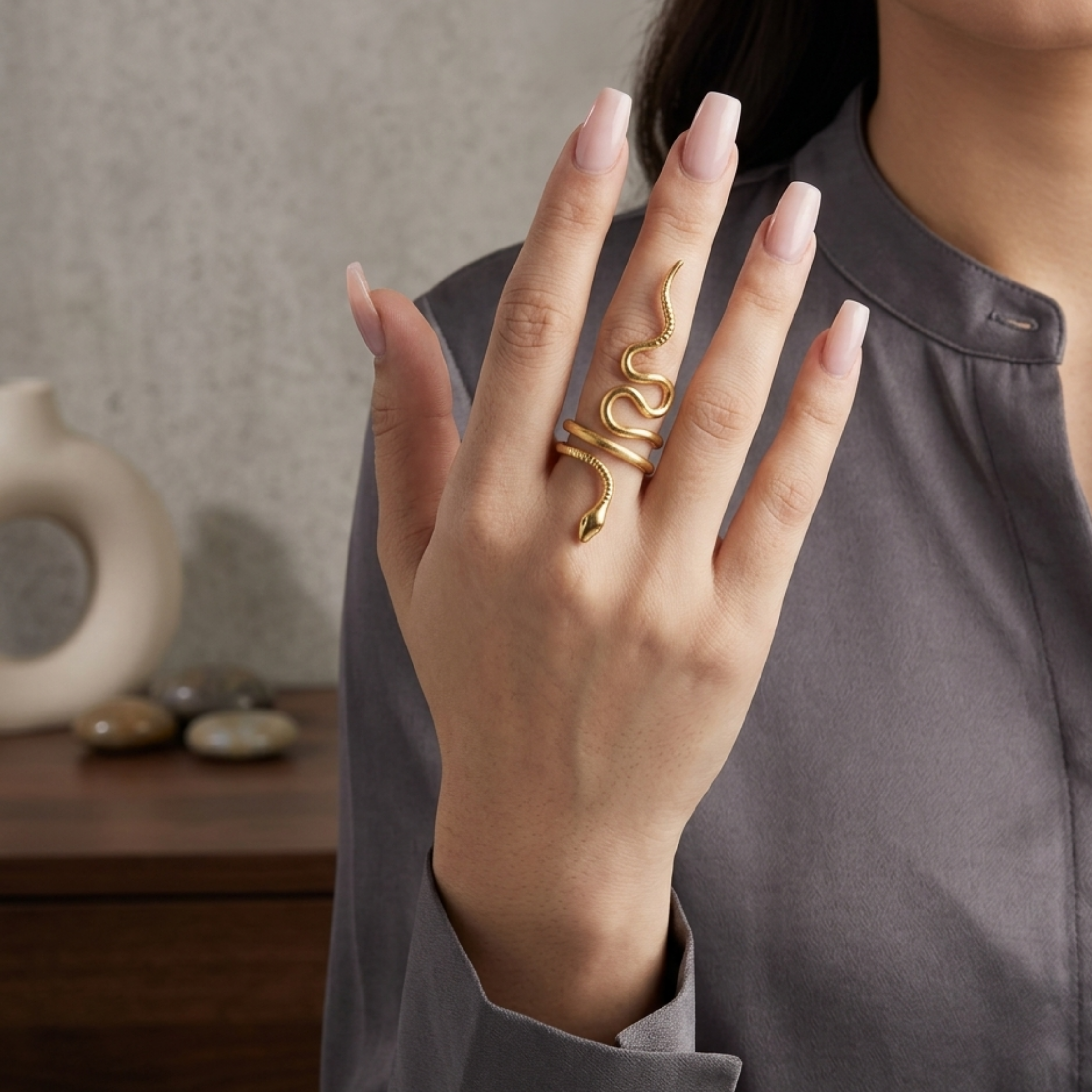 Cassiopeia Serpent Embrace Ring