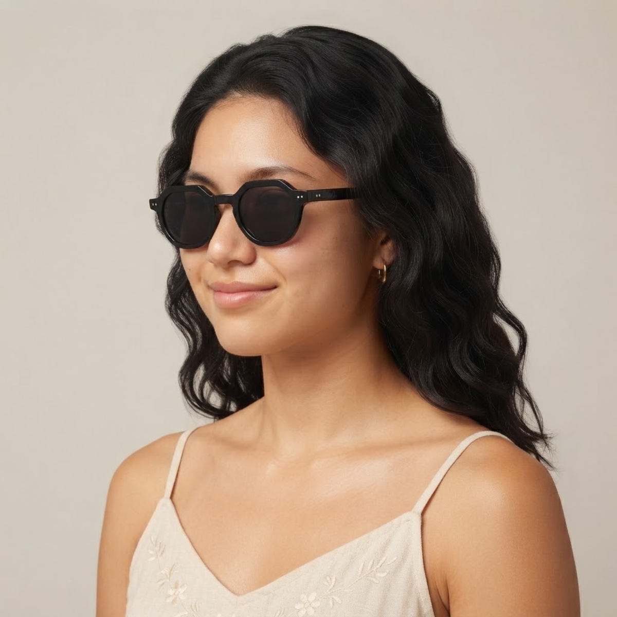 Lunettes de soleil polarisées géométriques de minuit