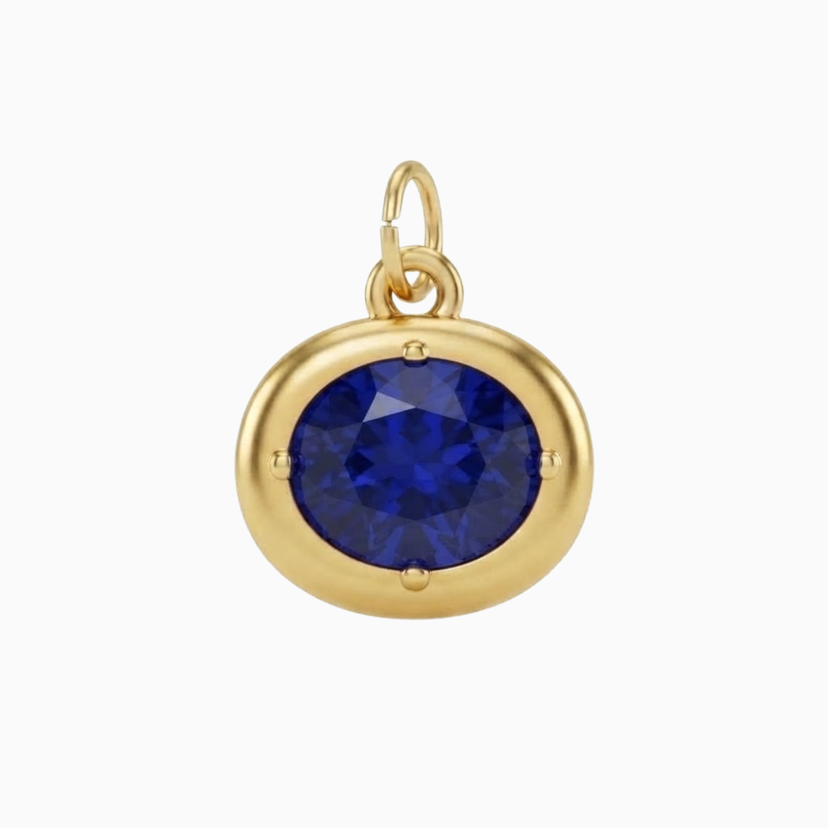 Charms - September Oval Cut Birthstone Pendant