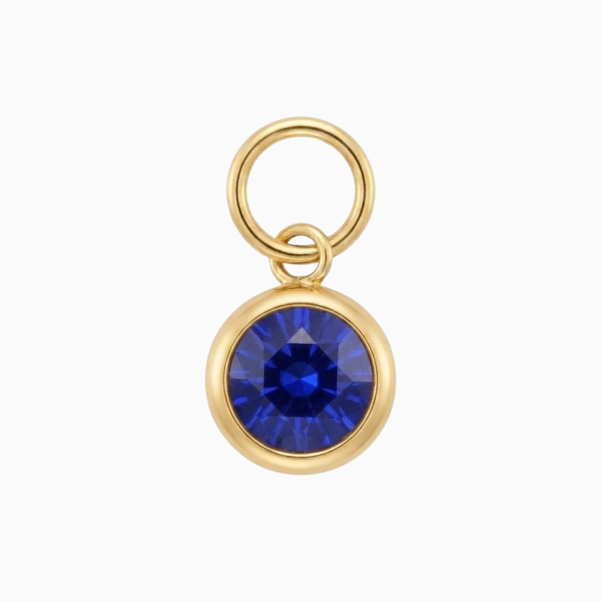 Breloques - Pendentif classique en pierre de naissance ronde de septembre