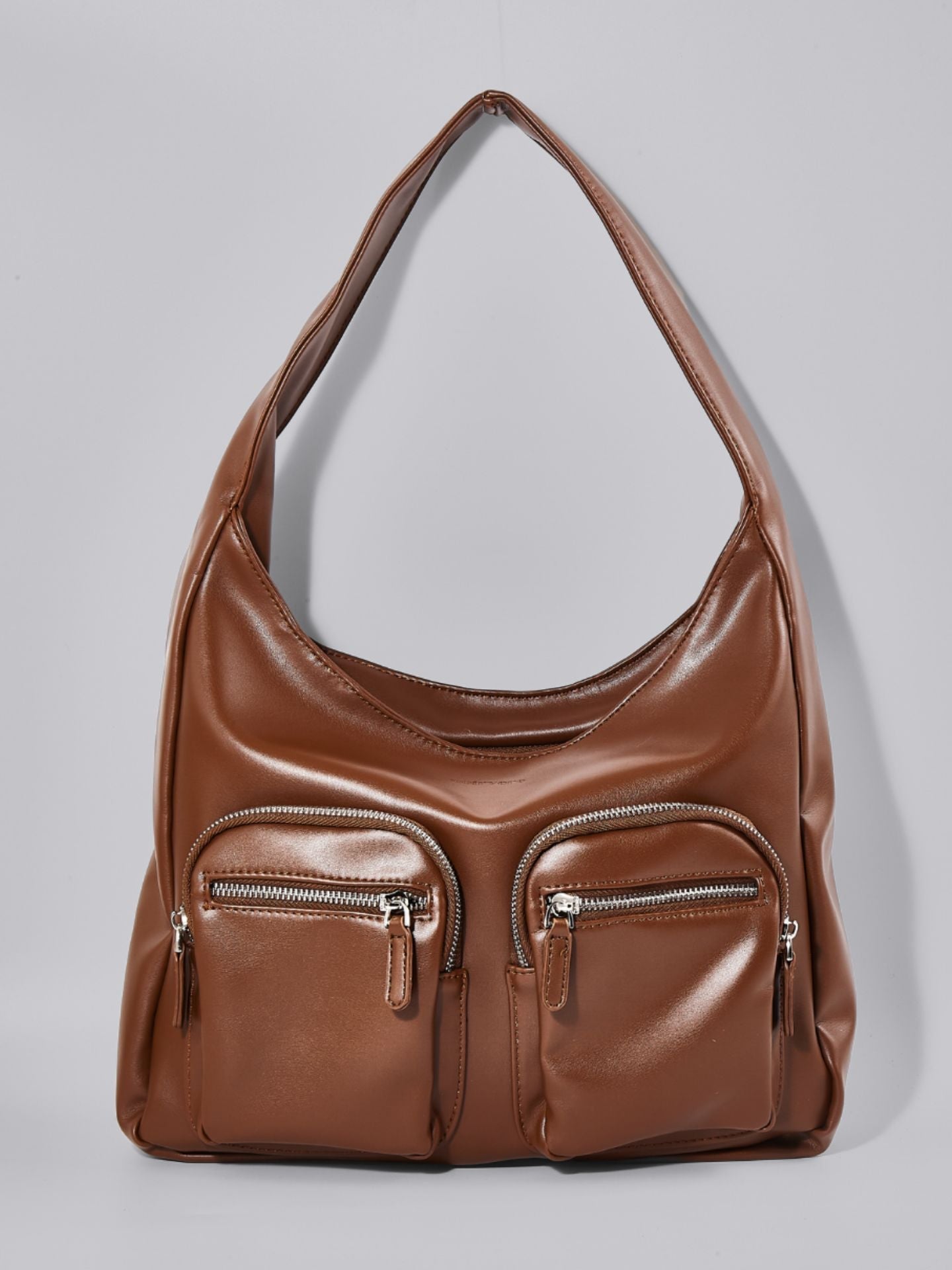 Claire Pocket Vegan Leather Shoulder Bag