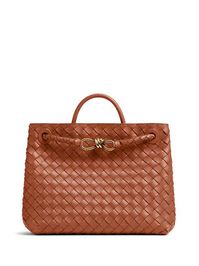 Woven Vegan Leather Tote