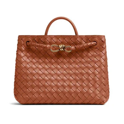 Woven Vegan Leather Tote