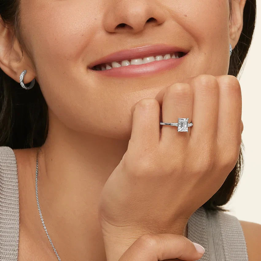 Lustrous Devotion Moissanite Solitaire Ring