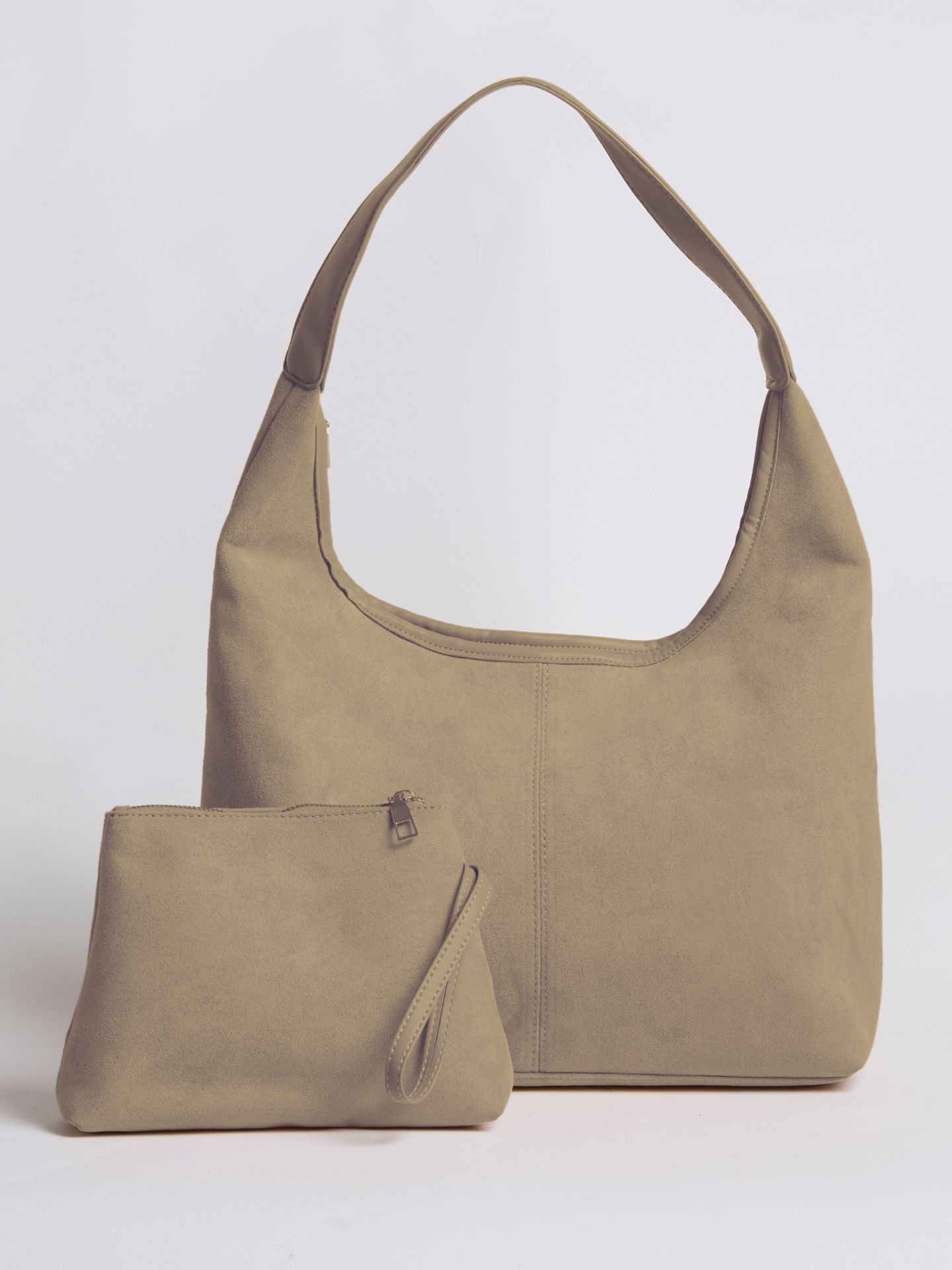 Elegant Vegan Leather Half-Moon Tote