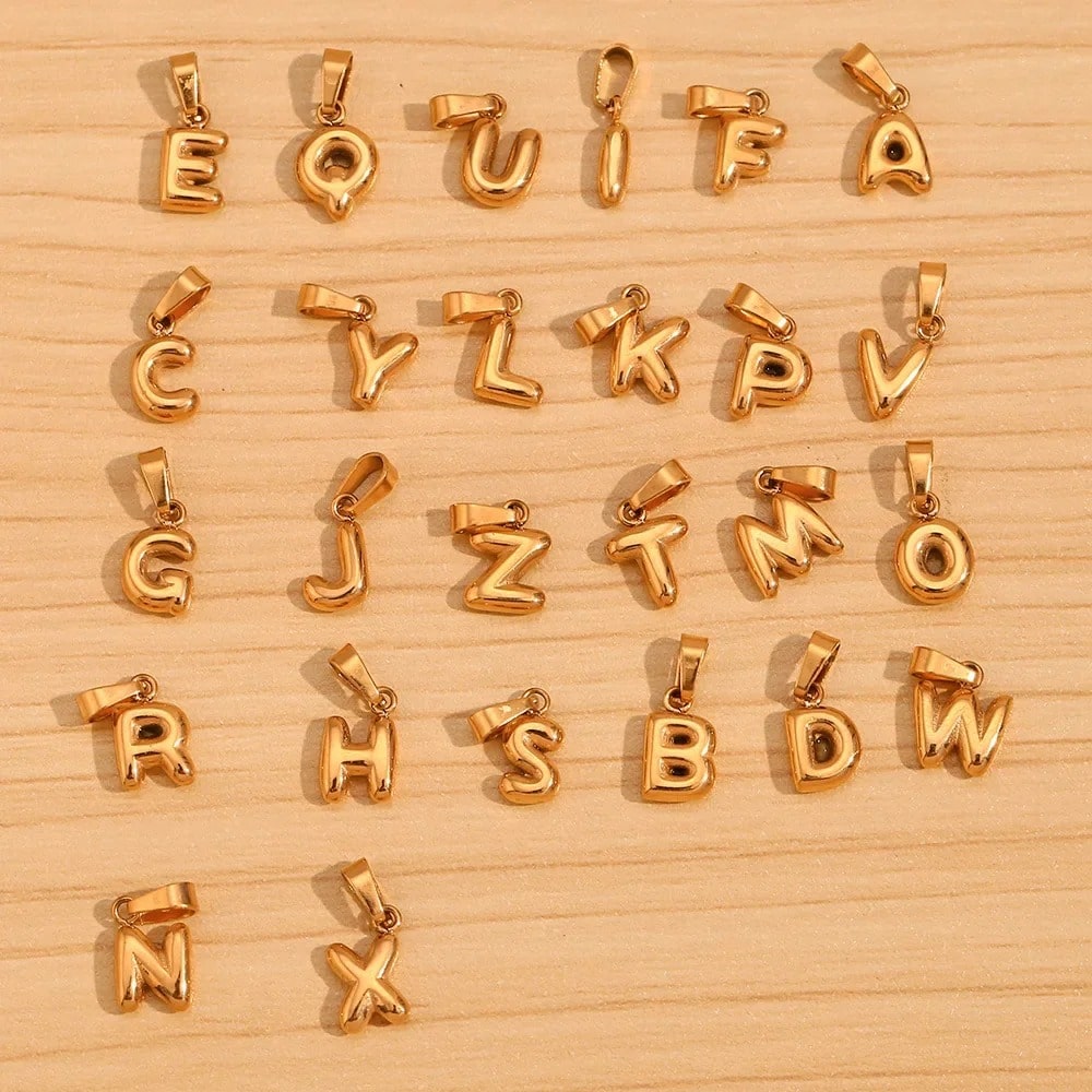 Celeste Bubble Initial Necklace