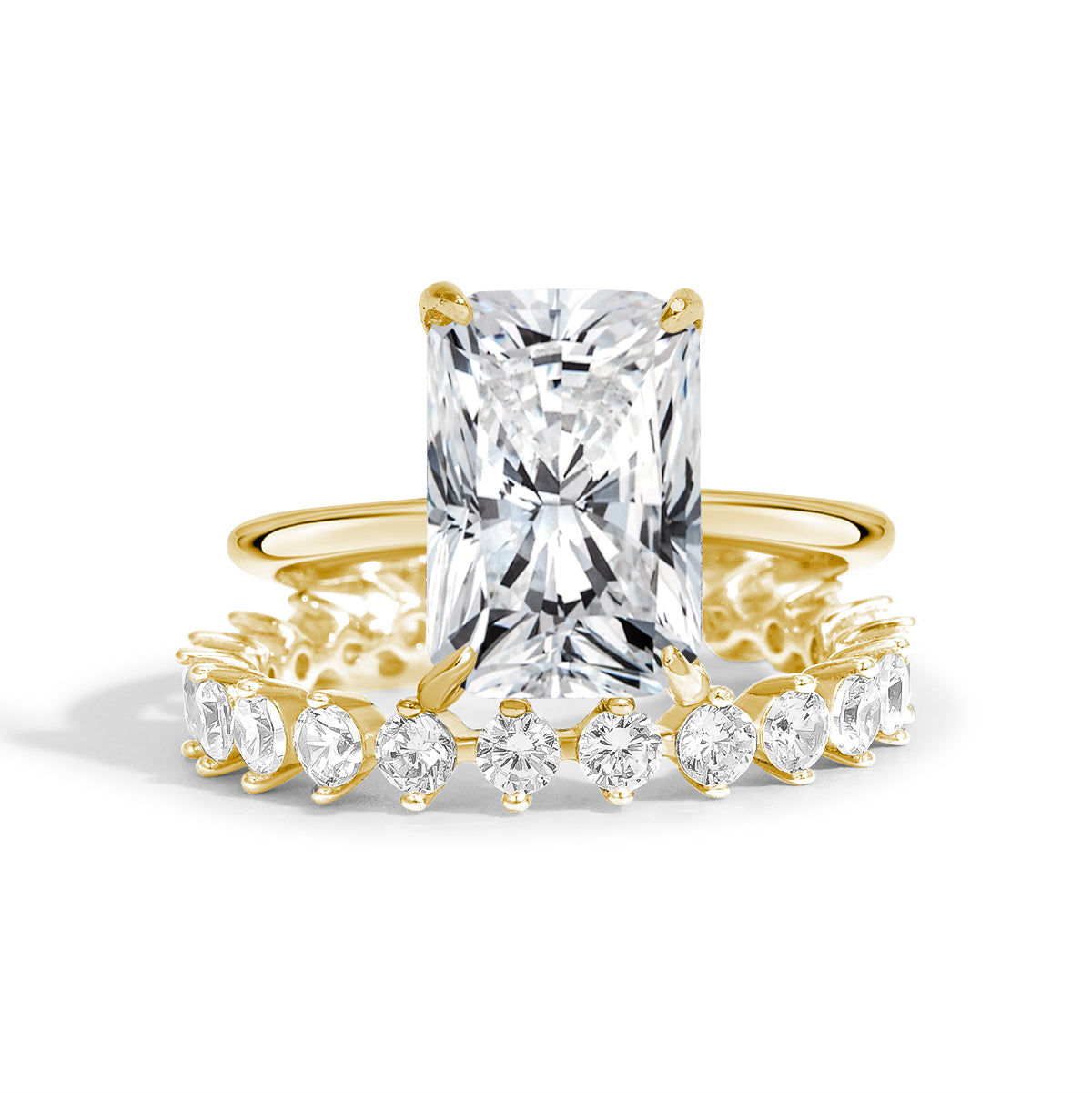 Eternal Harmony Moissanite Duo Ring Set