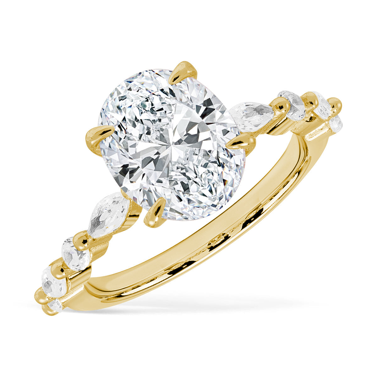 Lustre Evermore Moissanite Gold Ring