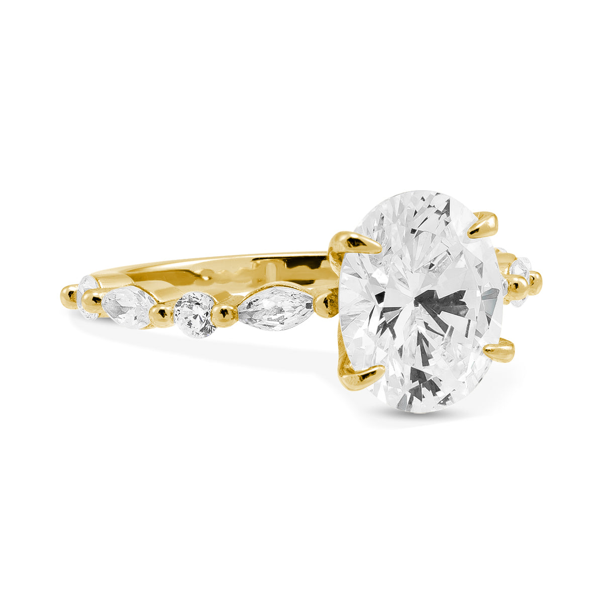 Lustre Evermore Moissanite Gold Ring