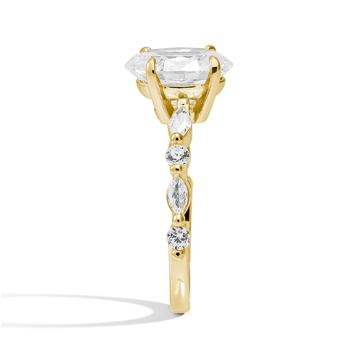 Lustre Evermore Moissanite Gold Ring
