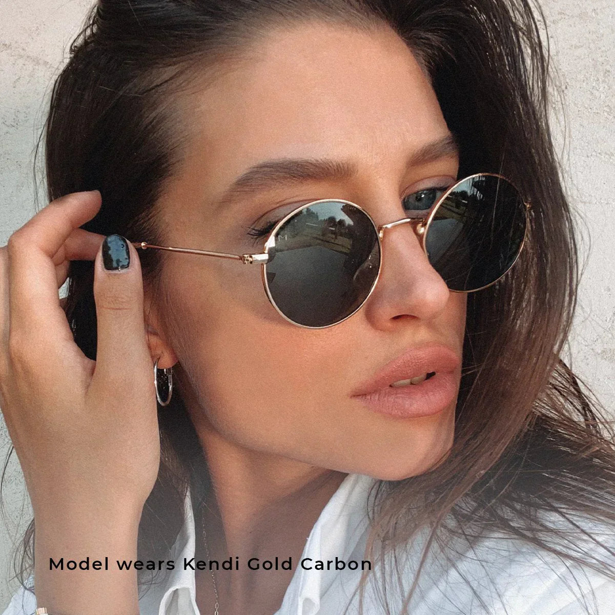 Kendi Gold Carbon Polarized Sunglasses