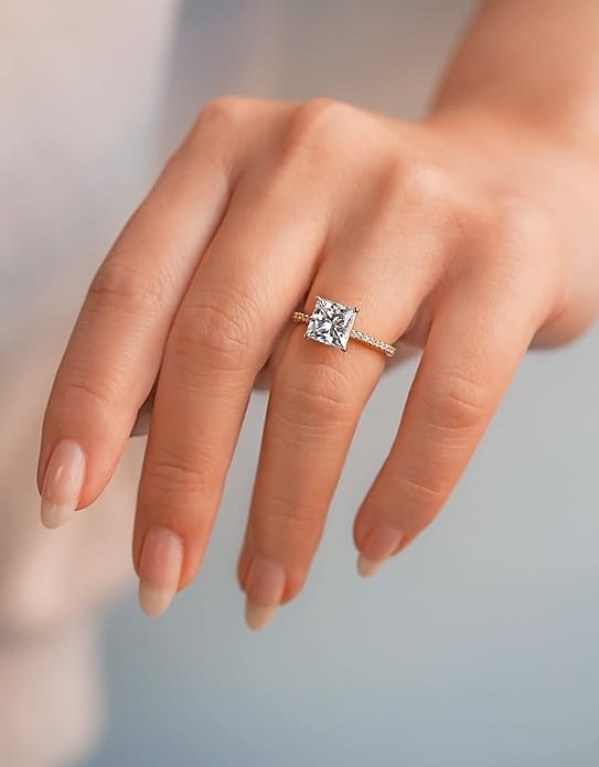 Lustrous Eternity Moissanite Ring