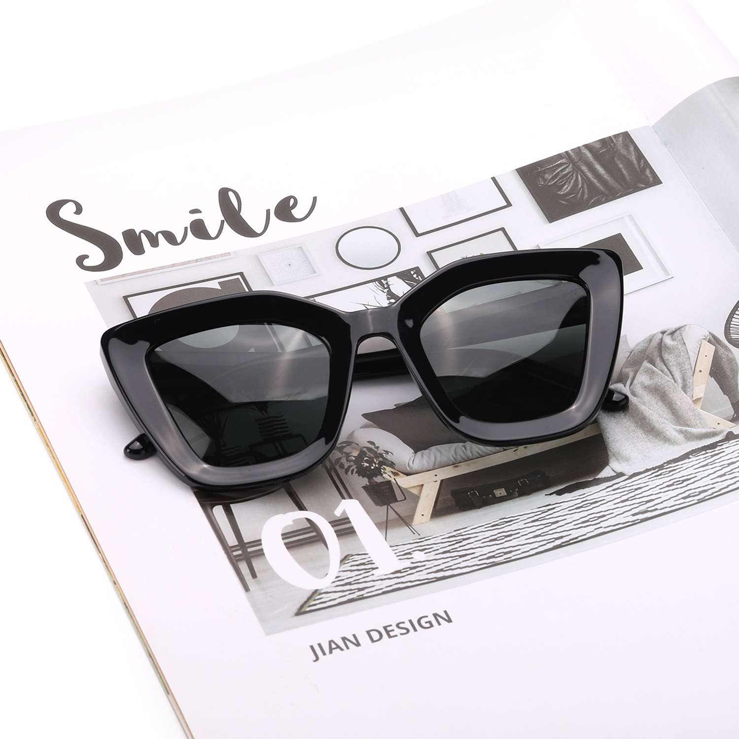 Chic Cat-Eye Polarized Sunglasses