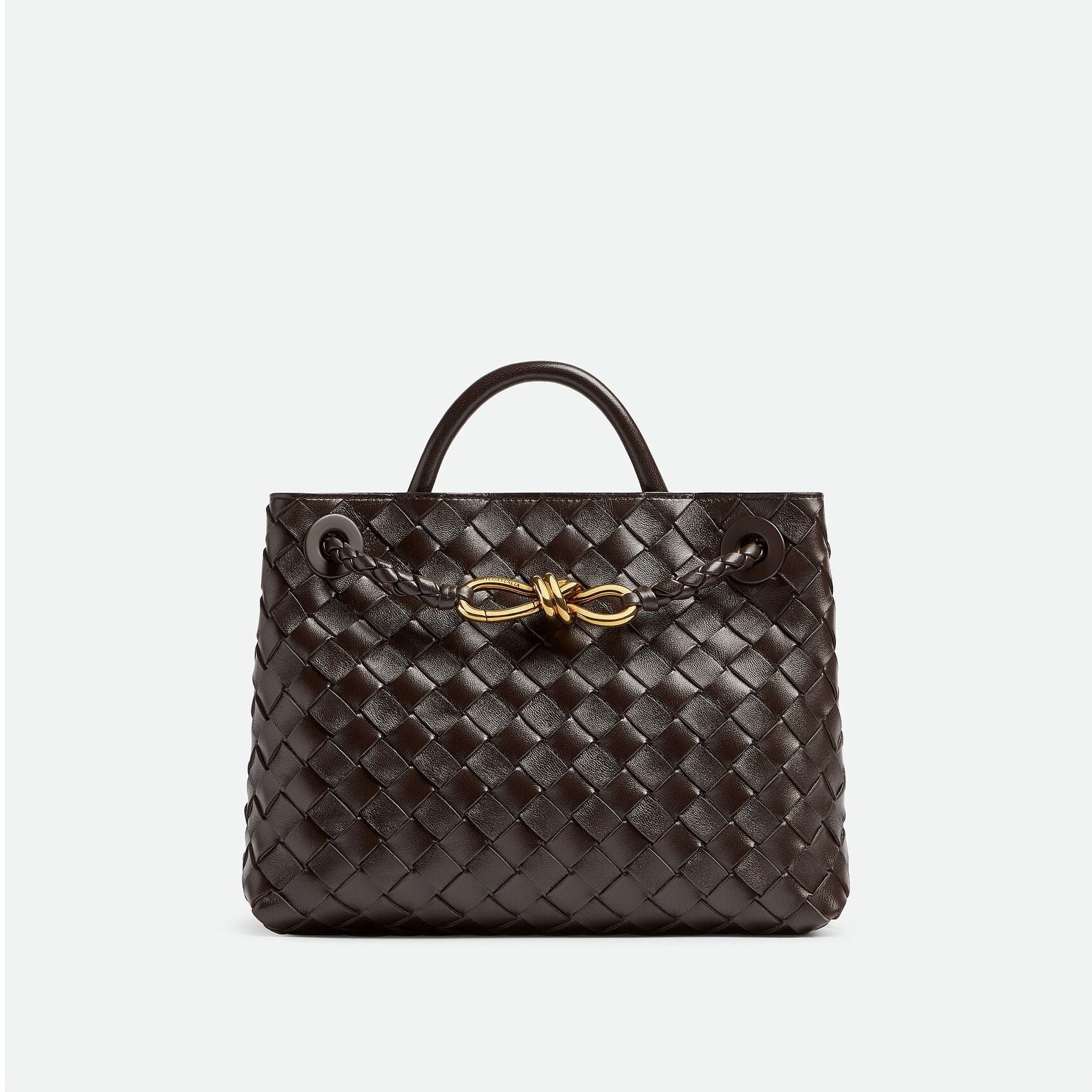 Woven Vegan Leather Tote