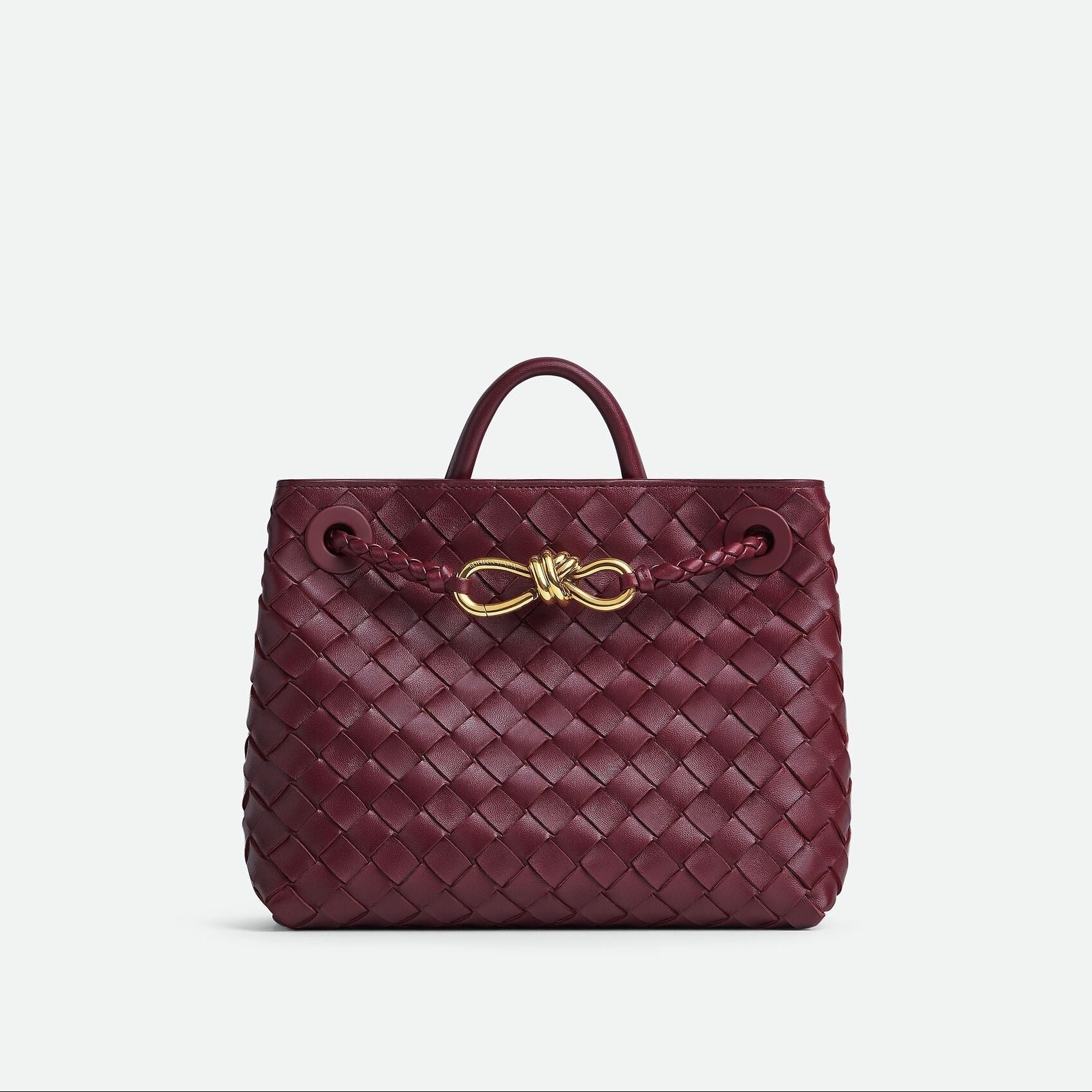 Woven Vegan Leather Tote