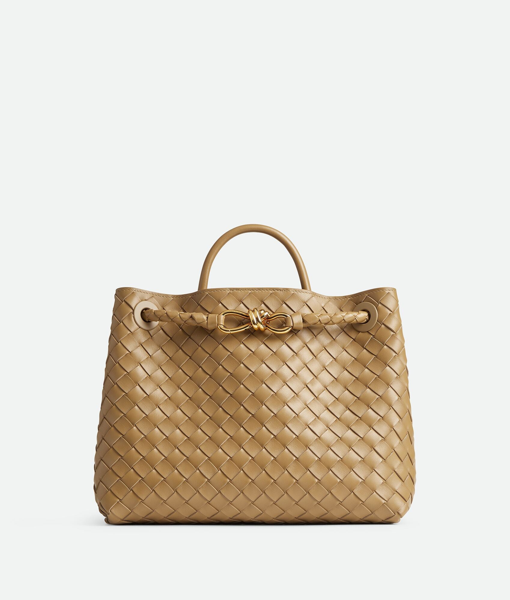 Woven Vegan Leather Tote