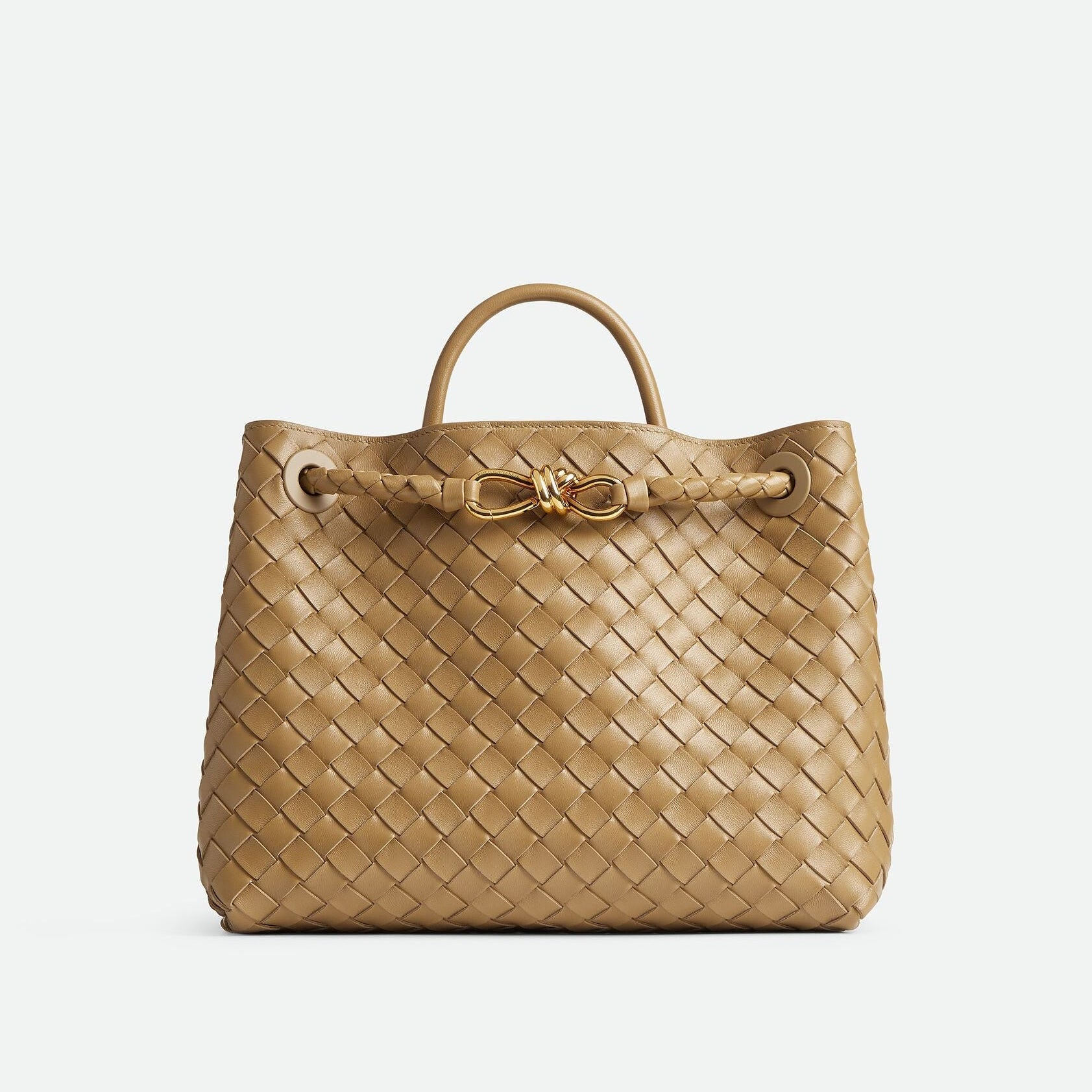 Woven Vegan Leather Tote