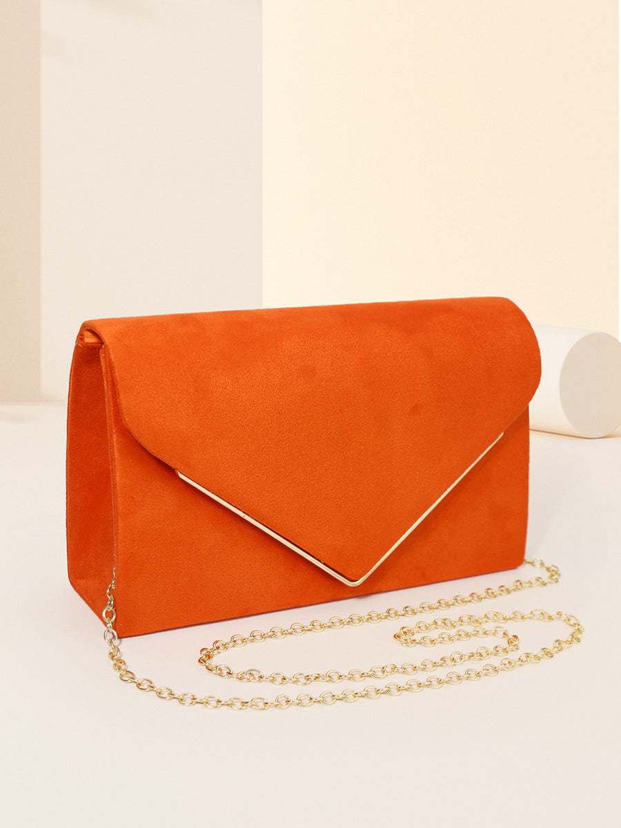 Noctura Suede Velvet Envelope Clutch