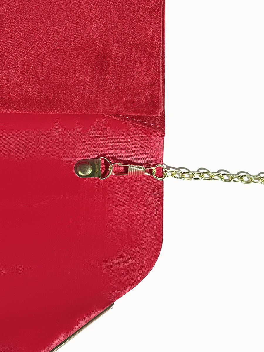 Noctura Suede Velvet Envelope Clutch