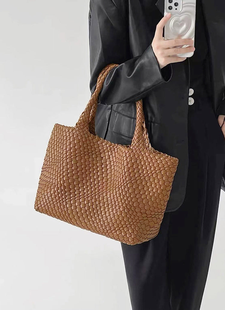 Elara Woven Luxe Tote