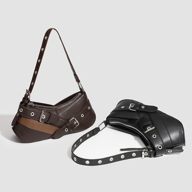 Elysian Buckle-Strap Shoulder Bag