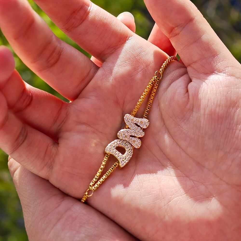 Personalised Bubble Initial Necklace – Playful Custom Jewelry Gift