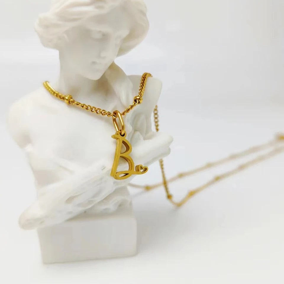 PERSONALISED CADEY HEART INITIAL NECKLACE FOR WOMEN