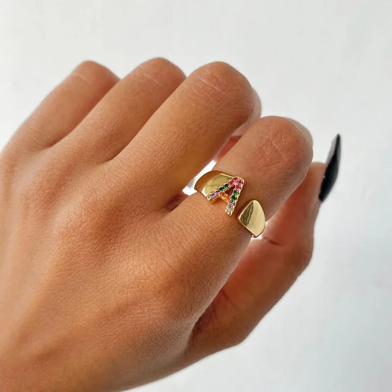 Personalized Radiance Rainbow Ring