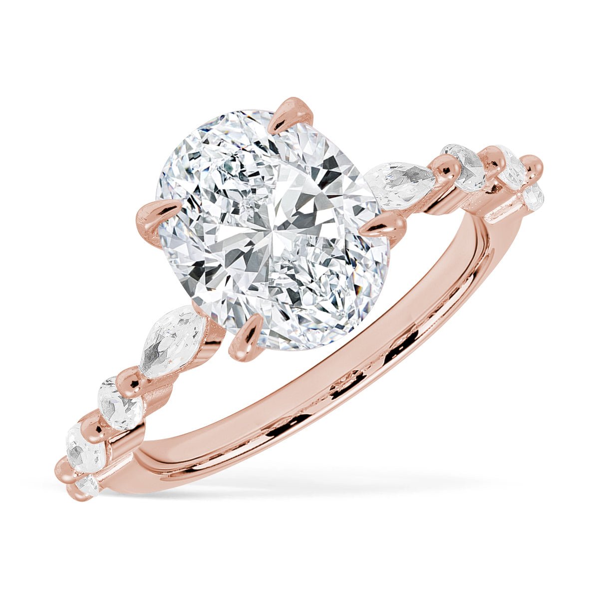 Lustre Evermore Moissanite Rose Gold Ring