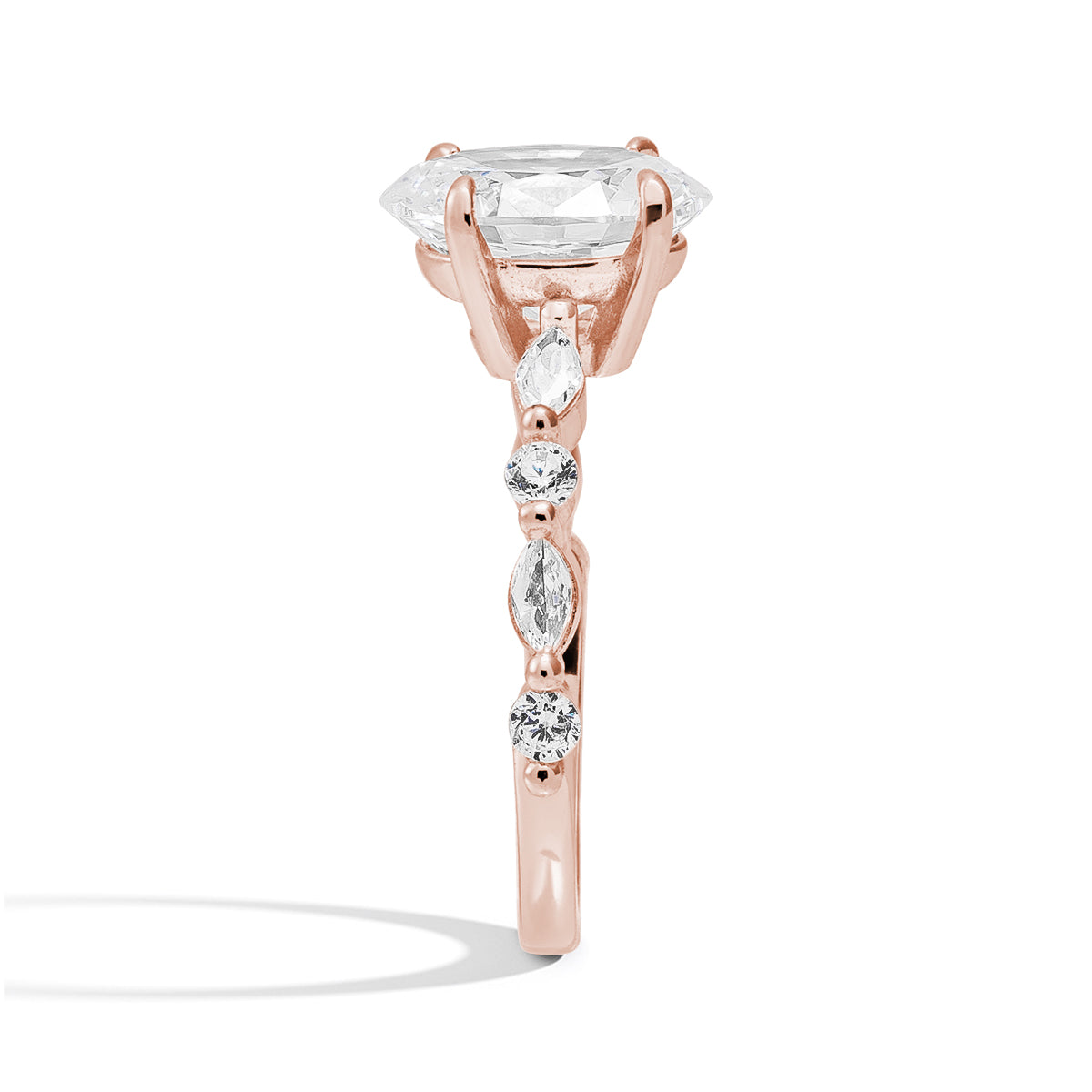 Lustre Evermore Moissanite Rose Gold Ring