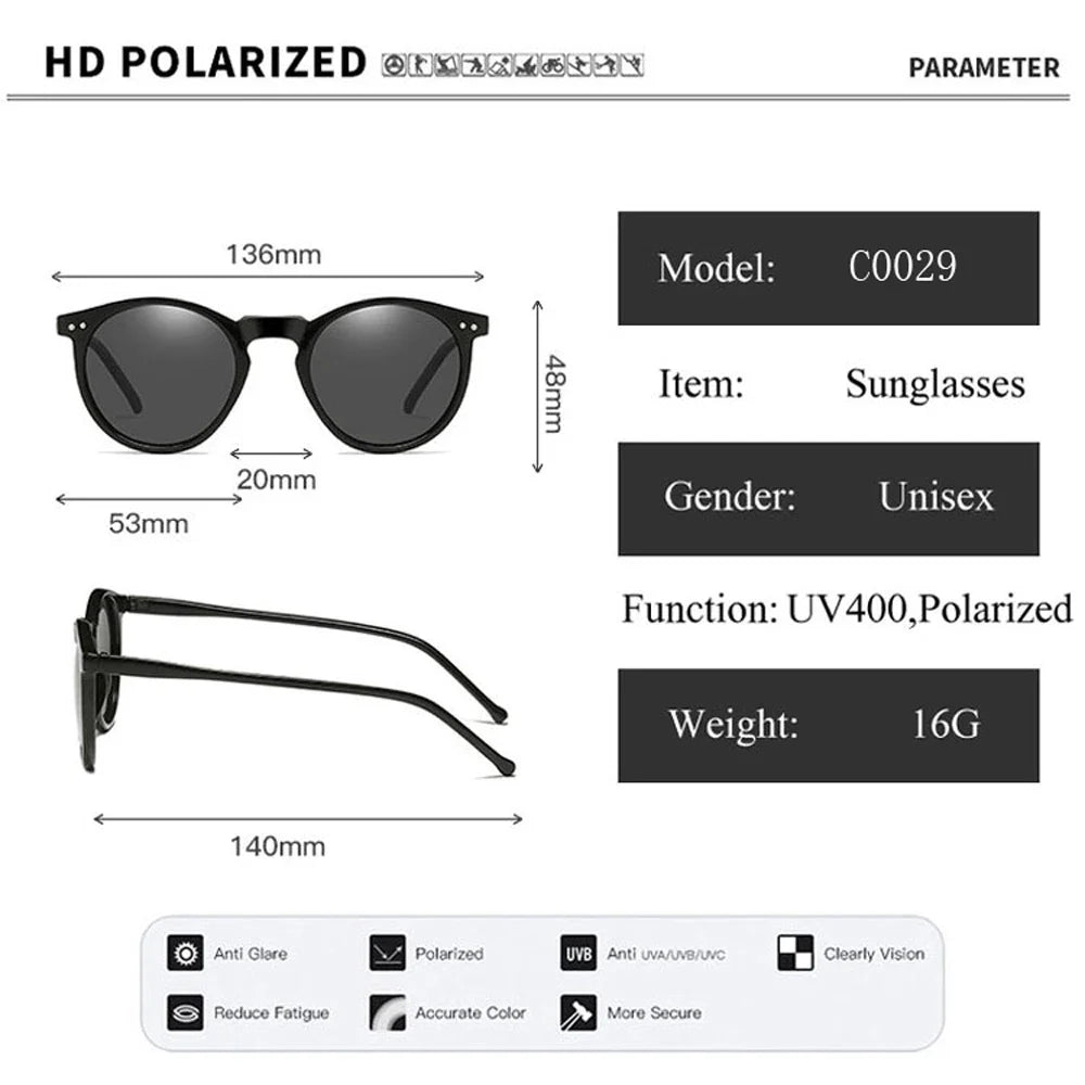 EcoChic Vintage Round Bio-Based Sunglasses