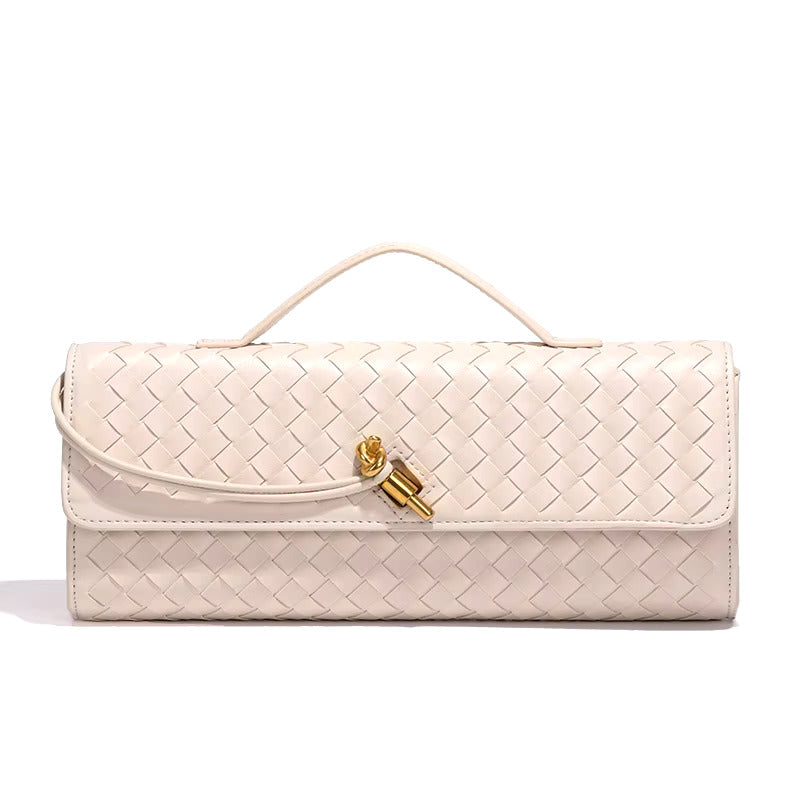 Chic Woven Vegan Leather Clutch