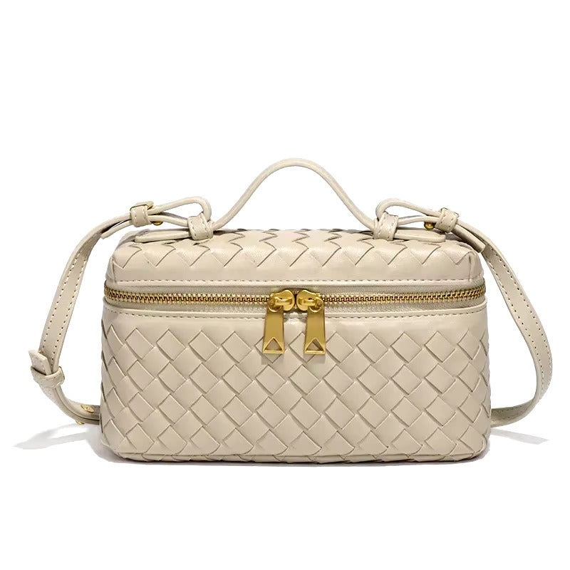 Woven Vegan Leather Handbag