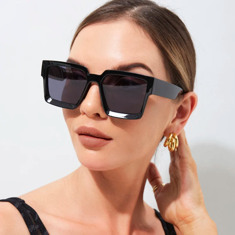 Eternal Elegance Square 70s-Inspired Bio-Based Sunglasses
