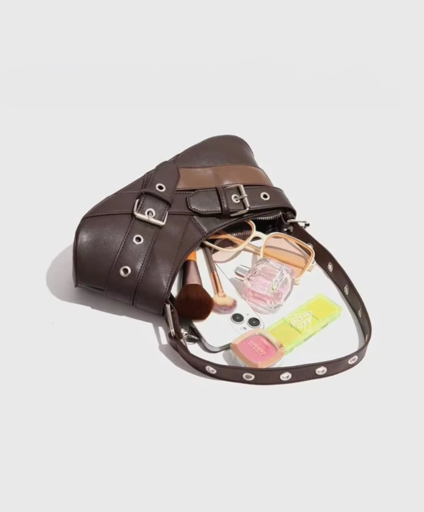 Elysian Buckle-Strap Shoulder Bag