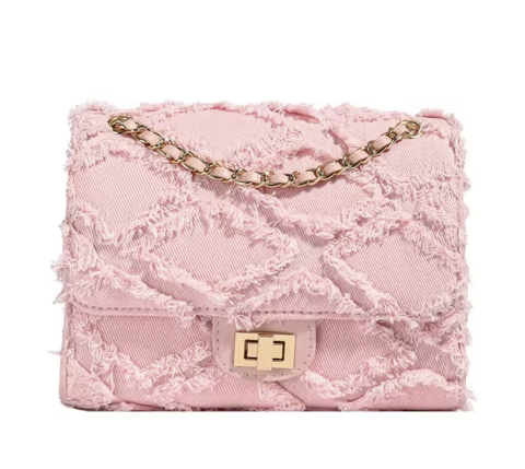 Celeste Quilted Denim Chain Bag
