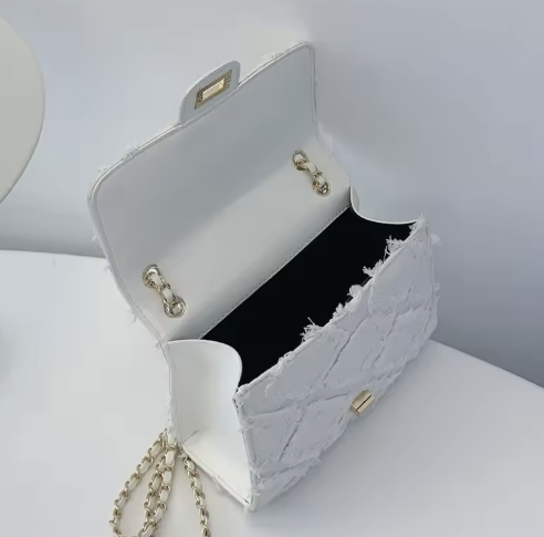 Celeste Quilted Denim Chain Bag