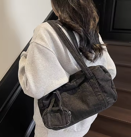 Marina Quilted Denim Chain Bag